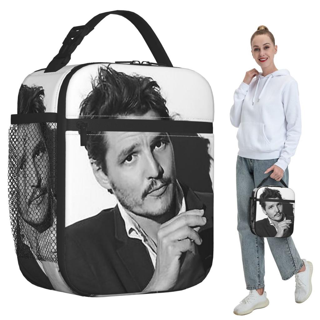 Pedro Pascal Heiliges Herz Isolierte Lunchtasche für Kinder Schul-Kühltasche Thermische Lebensmittelbox Tragetasche Auslaufsichere Lunchboxen Behälter