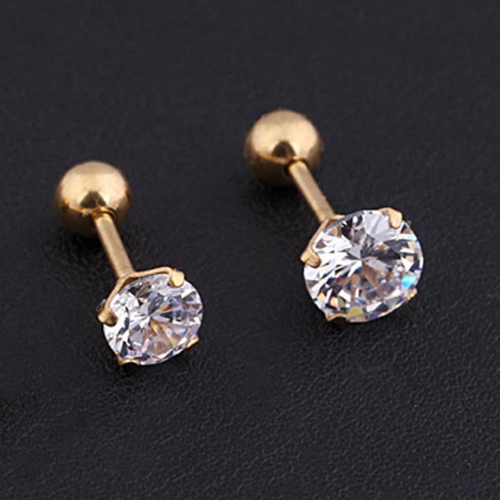 Donna Uomo Oro Nero Argento Cristallo Orecchio Orecchino Barra Labbra Stud Piercing