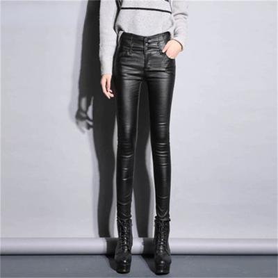 Streetwear Autumn Winter High Waist Women's Skinny Thick Warm Fleece Pencil Capris Pants for Women Baggy Pants Woman Trousers