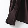 2025 Spring Women's Slim Fit Long-Sleeve Shirt with Turn-Down Collar