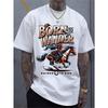 European Sizes Men's Casual Sportswear Short-sleeved Shirt, Trendy 2D Printed Pattern, Stretchy and Comfortable