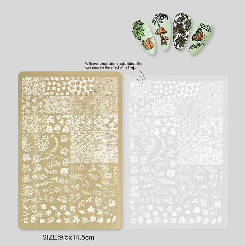 Large Nail Stamping Plates Butterfly Flower Pattern Stainless Steel Stencil Nail Art Stamps Geometry Template Nail Tools