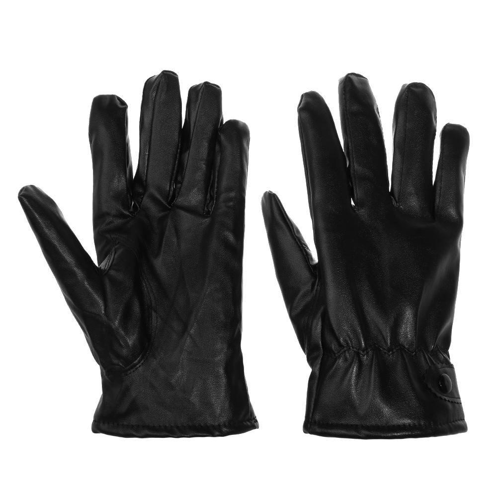 Кожаные ветрозащитные перчатки с противоскользящим покрытием, ветрозащитные, теплые, для сенсорного экрана, зимние, мужские и женские, черные перчатки Guantes