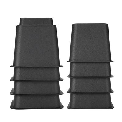 Rialzi per Mobili Regolabili Letto Sedia Divano Piedini Rialzo Set 4 x 5"& 4 x 3" Nero