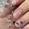 Cat Claw Manicure Sticker Relief Jelly Three-dimensional Cute Pink Nail Back Glue