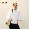 LESSLESS 2026 Spring Loose Straight Round Neck T-shirt