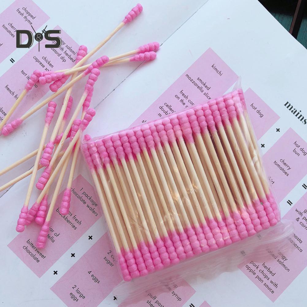 Tendre Double tête jetable maquillage coton-tige cosmétiques nettoyant dissolvant