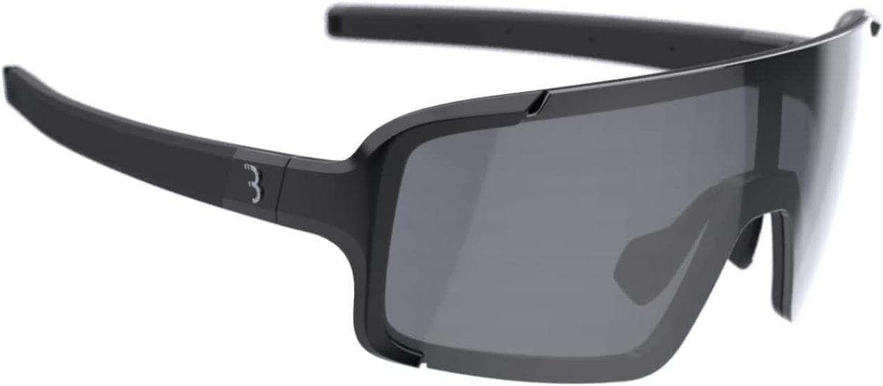 

BBB Chester Sports Sunglasses, Smoke Flash Mirror, Glossy Black, BSG-69