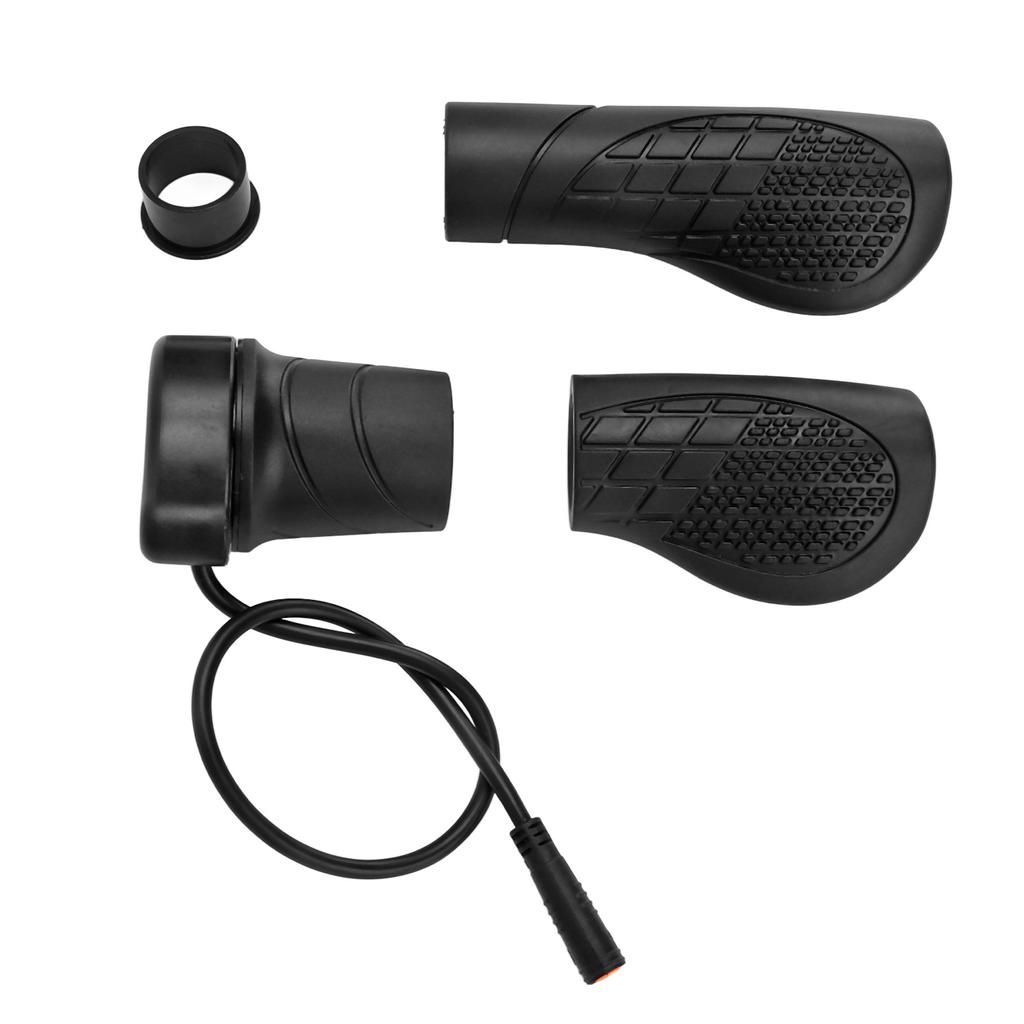 Electric Bike Left Side Half Handle Rubber ABS Metal 76X Half Twist Throttle Grip Fit for Bafang Mid Drive Motor