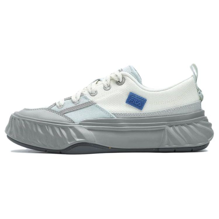 FILA Fosso Casual Shoes Fashion Retro Versatile Breathable Low-Top Canvas Shoes Women sneaker White Gray F12W422304FCJ