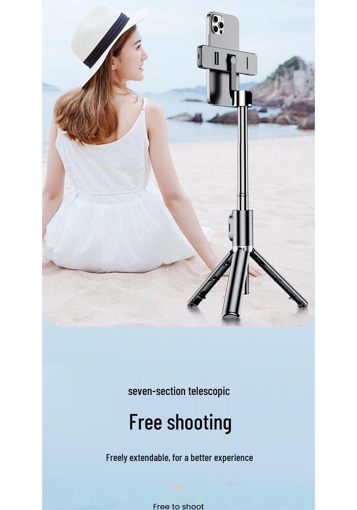 Bluetooth Selfie Stick & Tripod: Portable Telescopic Phone Holder for Desktop & Floor Use