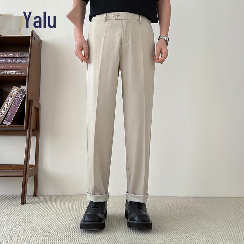 Yalu Men s 2025 Spring/Summer Wool Blend Casual Business Pants YKHDF668 35