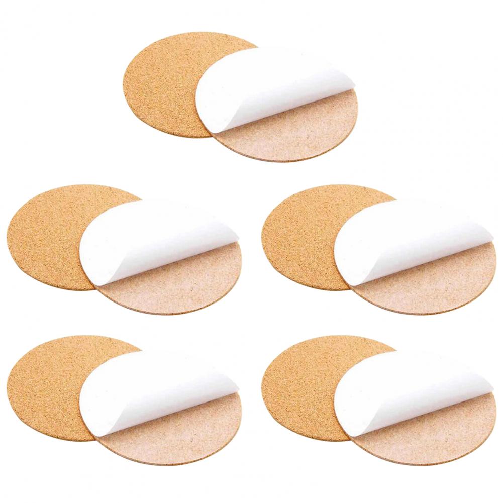 

10 шт. Практичний корковий килимок для дому 10 шт. Підстаканники Корковий килимок Самоклеючий аркуш Підкладка для столу для домашнього офісу Кухня Напій