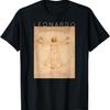 Człowiek witruwiański Leonardo da Vinci Art T-Shirt - Unisex-Dorośli, Czarny, Mały