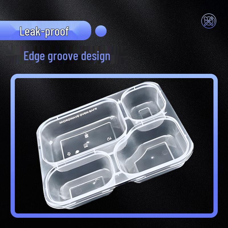 Premium 4-Compartment Disposable Meal Box