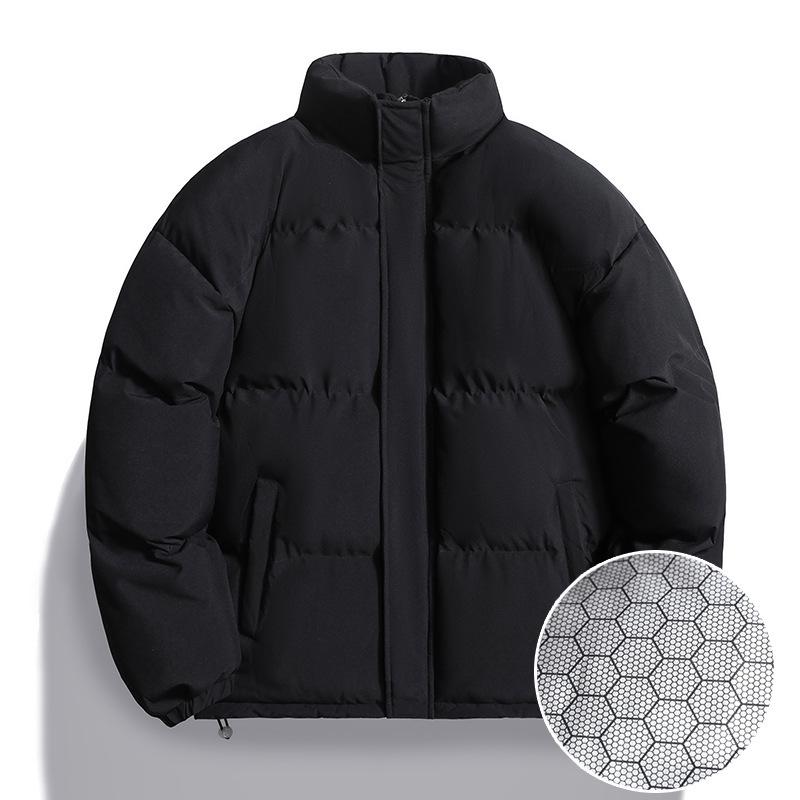 Winter Couple Cotton Clothes Men's and Women's Japanese Graphene Bread Clothes Stand-up Collar Short