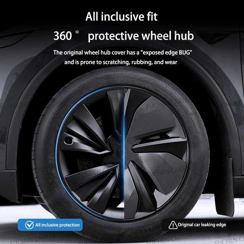 4PCS Hub Cap For Tesla Model Y Juniper 2025+ Car Replacement Wheel Cap 19 Inch Performance Automobile Hubcap Cover Accessories