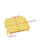 Yellow 4pcs Protective Lens Cover For 3x3 Inch Square Cube Pods LED Work Light Bar Fog Lamp Driving Light