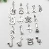 51 Pcs/Set Musical Instrument Pendant Retro Violin Pendant Music Charm Handmade Jewellery Accessories for Music Lovers
