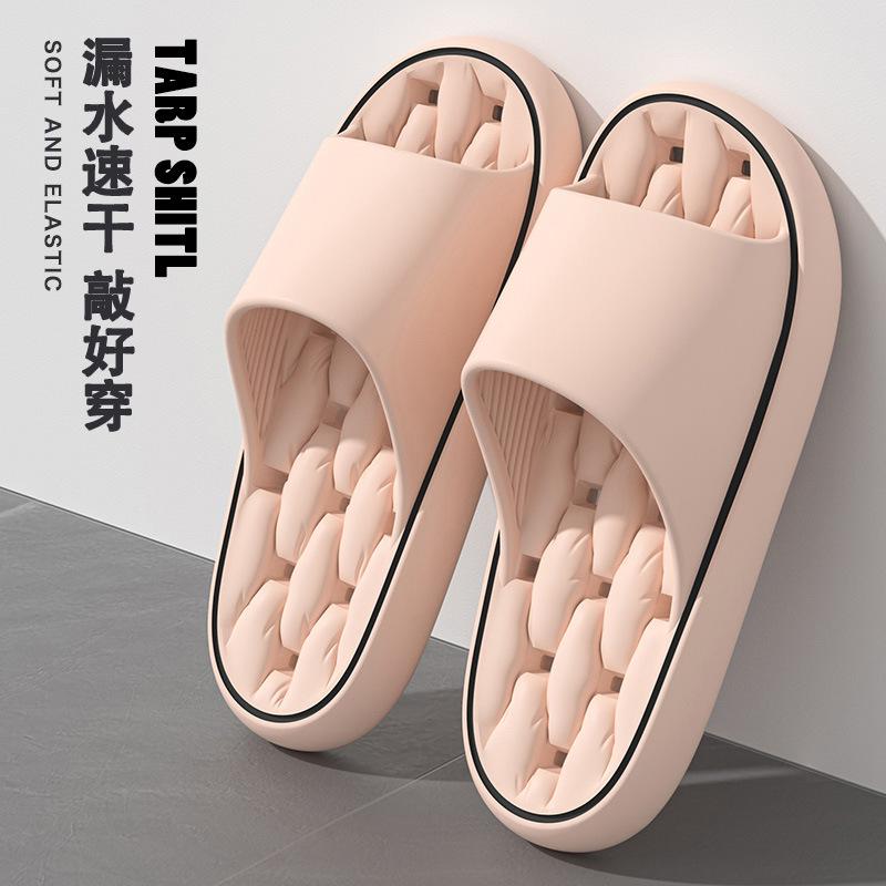 Simple slippers women's summer thick bottom indoor home bathing non-slip sandals men's outer wear
