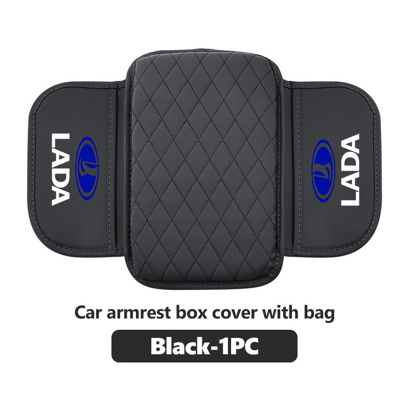 Car Center Console Leather Arm Rest Protection Cushion Storage Pocket For Lada Niva Vesta 4X4 Largus Priora Granta Samara Kalina HH46