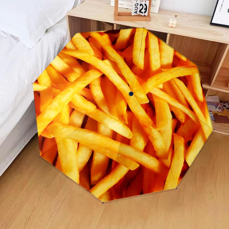 Egg Yolk Delight Umbrella Folding Umbrella, Automatic Umbrella 8-Frame for Travel, Camping Use Gift for Halloween Christmas