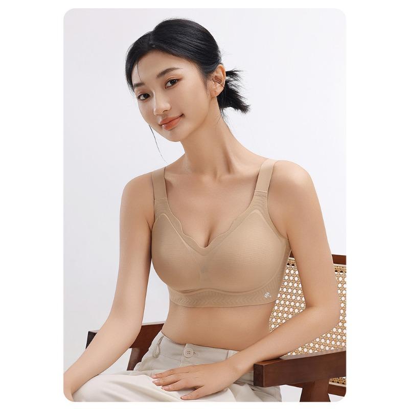 Women S Seamless Soft Support Thin Breathable Push Up Non Wired Bra