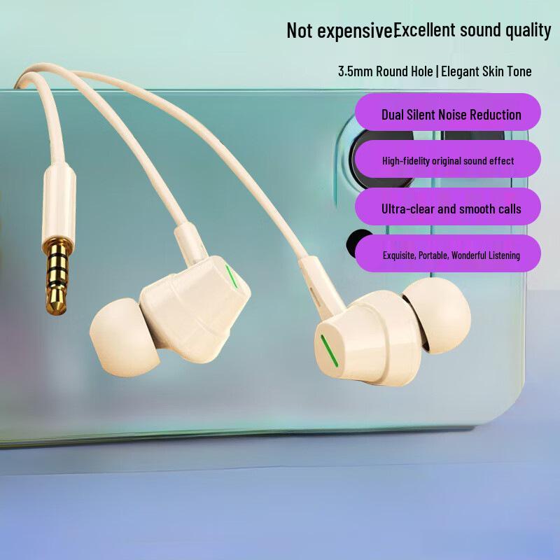 Comfortable In-Ear Wired Earphones with Mic - Long-Wear, No Ear Pressure, Type-C Compatible