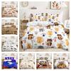 3D Digital Printing Bed Three-Piece Animal Illustration Marine Life Tiger Cow Horse Kit