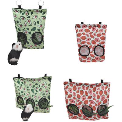 ¡Nuevo! Bolsa de alimentación colgante para mascotas, alimentador de heno, bolsa de almacenamiento, accesorios para jaula para conejo, Chinchilla, conejillo de indias