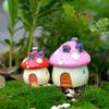 Miniature Craft Mushroom Micro Landscape Bonsai Decoration Fairy Garden Ornament Miniature Figurine