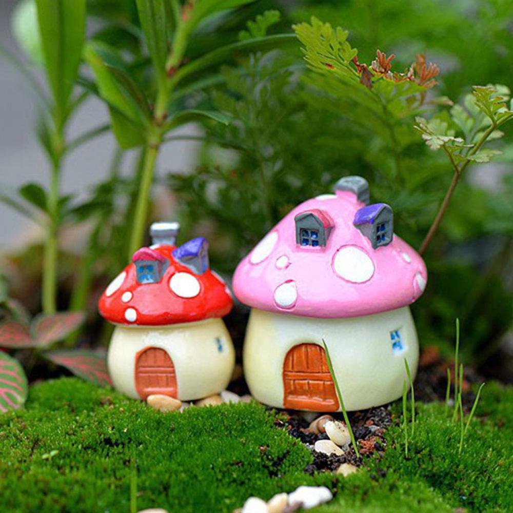 Miniature Craft Mushroom Micro Landscape Bonsai Decoration Fairy Garden Ornament Miniature Figurine