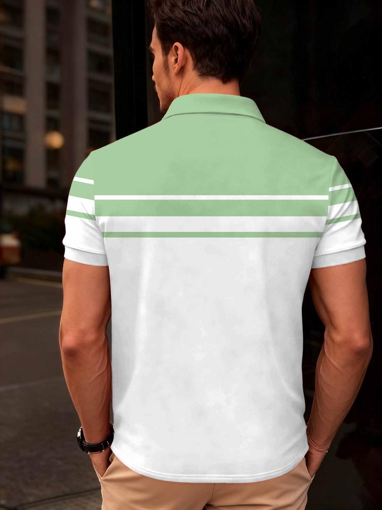 Printed Design – Not Textured Summer Men's Casual Breathable Short-Sleeve T-Shirt, Men's Apparel Short Sleeve - Casual Summer Golf and Casual Attire,