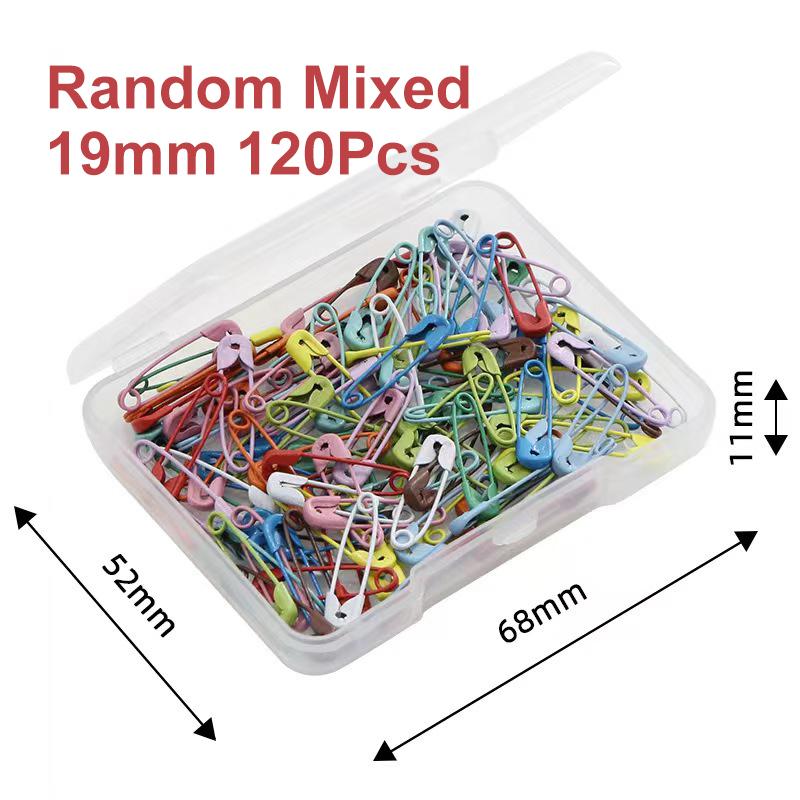 

120Pcs Safety Pins, 19mm Mini Safety Pins for Clothes Metal Safety Pin for Clothing Sewing Handicrafts Jewelry Making (Colorful)