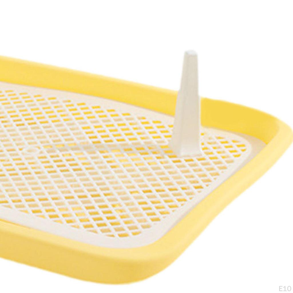 Dog Potty Training Tray, Removable Cat Litter Box, Reusable Box with Mesh Grids for Small