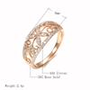 Wbmqda Classic Crystal Flower Rings For Women 585 Rose Gold Color Ethnic Wedding Jewelry Vintage Accessories