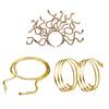 Halloween Medusas Snake Costume Medusas Headband Armband Necklace Accessories Set Snake Jewelry Set for Women Girls Gifts