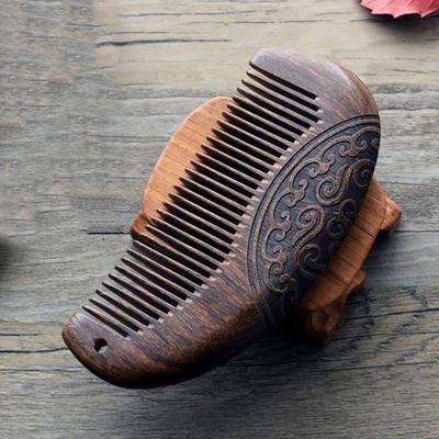 Vintage Anti Static Sandalwood Scalp Massage Beard Care Wooden Hair Comb Hair Styling