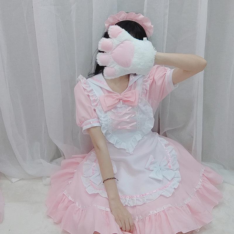 Cosplay Maid Dress Around the World Sweetheart Cute Women Dress Set Women's Dress