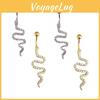 Stunning Shein Snake-shaped Copper Belly Button Ring Fashionable And Stylish