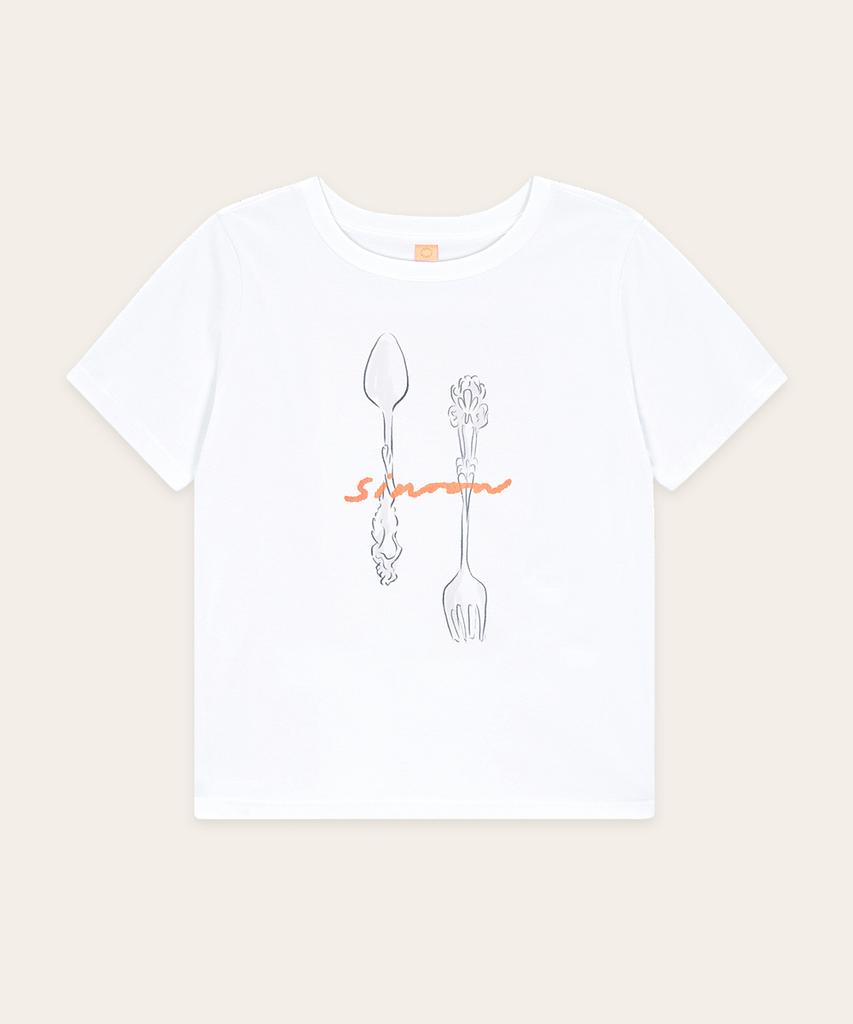SINOON Spoon & Fork T-Shirt (White)