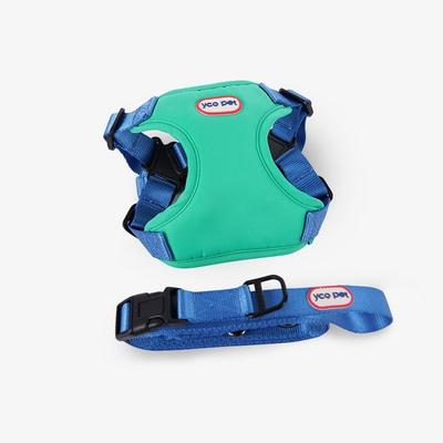Story One Dog Harness Leash 2.5m Set Dog Anti-Fall Cushion Harness A-DC007, Green, 1 Piece
