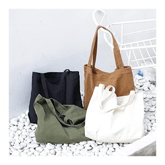 [zuevichn] Women's Tote Bag, Large Capacity, Shoulder Bag, Large, Lightweight, Canvas Bag, Plain, Cute