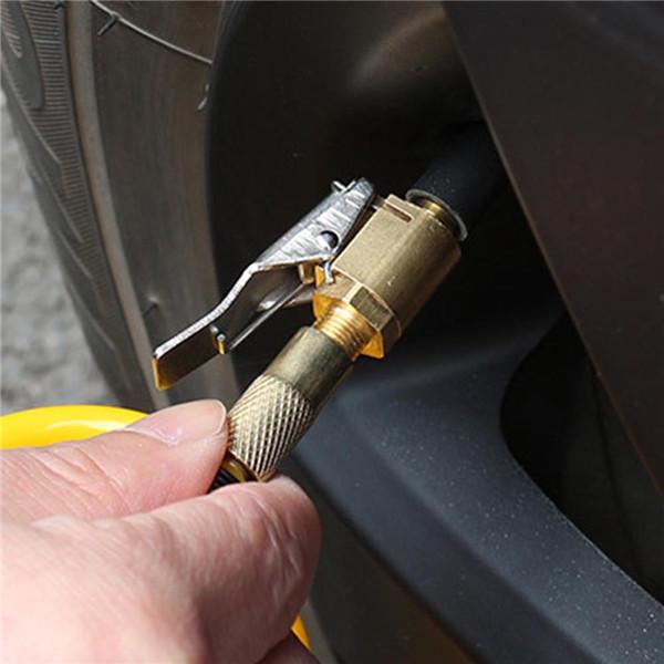 Car Air Pump Thread Nozzle Adapter Car Pump Accessories Clip Type Nozzle Wheel Tire Inflator Pump Valve Clip Clamp Connector Adapter