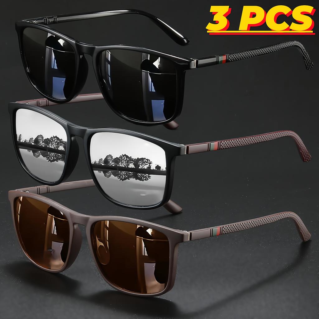 Square UV400 Sunglasses Anti Glare Sun Shades For Summer Vacation Travel Driving Fishing Outdoor Activities