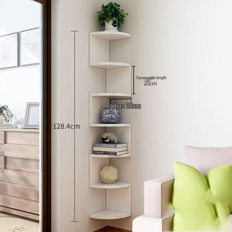 Multi-layer Wooden Storage Rack for Bathroom and Kitchen Walls