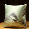 Sofa Throw Pillow Pillowcase Soft Silky Feeling Backrest Cushion Cover Living Room Luxury Decor Chinese Shanshui Embroidery