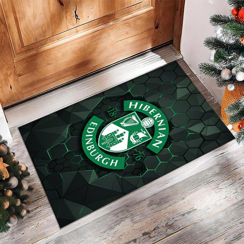 Tappeto Morbido per Pavimento Antiscivolo Hibernian FC Calcio Calcio Modello Tappeto per Interni Tappetino Decorazione Sportiva per Camera da Letto