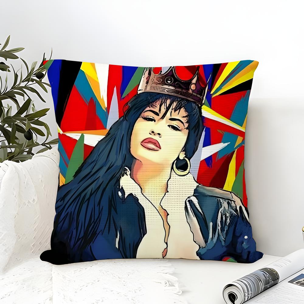 Music Of Latin Singer S-Selena 4 Pillow Case Linen Pillow Case Sofa Home Decor Cushion Cover Cushion Cove