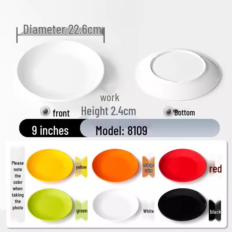 Sweet Elegant Melamine Round Dinner Plates